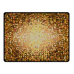 Yellow And Black Stained Glass Effect Double Sided Fleece Blanket (Small) 