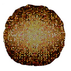 Yellow And Black Stained Glass Effect Large 18  Premium Flano Round Cushions