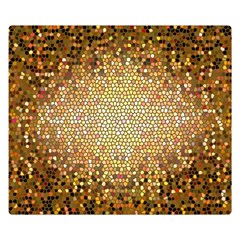 Yellow And Black Stained Glass Effect Double Sided Flano Blanket (Small) 