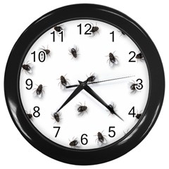 Flies Wall Clocks (black) by Valentinaart