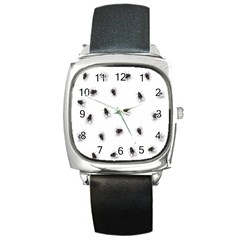 Flies Square Metal Watch