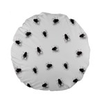 Flies Standard 15  Premium Flano Round Cushions Front