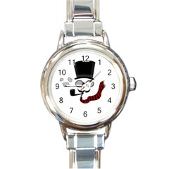 Invisible Man Round Italian Charm Watch