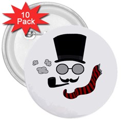 Invisible Man 3  Buttons (10 Pack) 