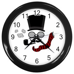 Invisible Man Wall Clocks (black) by Valentinaart