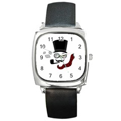 Invisible Man Square Metal Watch