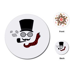 Invisible Man Playing Cards (round) 