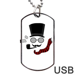 Invisible Man Dog Tag Usb Flash (two Sides) by Valentinaart