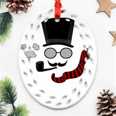 Invisible Man Ornament (oval Filigree) by Valentinaart