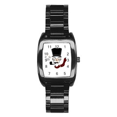 Invisible Man Stainless Steel Barrel Watch