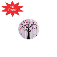 Valentine s Day Tree 1  Mini Magnet (10 Pack) 