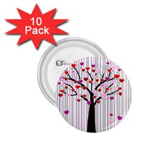 Valentine s Day Tree 1 75  Buttons (10 Pack)