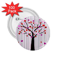 Valentine s Day Tree 2 25  Buttons (100 Pack)  by Valentinaart