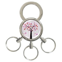 Valentine s Day Tree 3-ring Key Chains