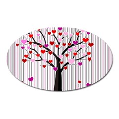 Valentine s Day Tree Oval Magnet