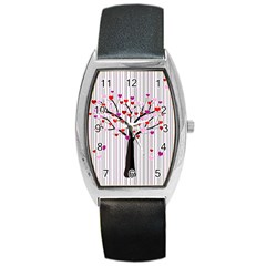 Valentine s Day Tree Barrel Style Metal Watch by Valentinaart