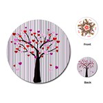 Valentine s day tree Playing Cards (Round)  Front