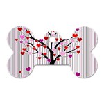 Valentine s day tree Dog Tag Bone (One Side) Front