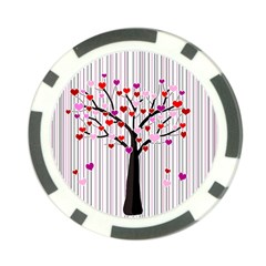 Valentine s Day Tree Poker Chip Card Guard