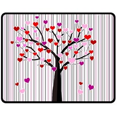 Valentine s Day Tree Fleece Blanket (medium) 