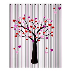 Valentine s Day Tree Shower Curtain 60  X 72  (medium) 