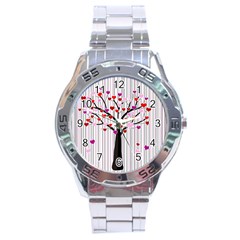 Valentine s Day Tree Stainless Steel Analogue Watch