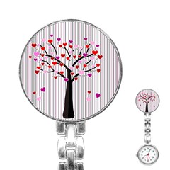 Valentine s Day Tree Stainless Steel Nurses Watch by Valentinaart