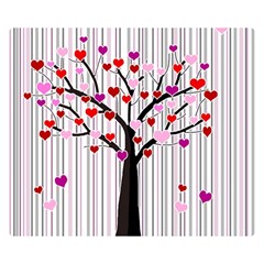 Valentine s Day Tree Double Sided Flano Blanket (small)  by Valentinaart