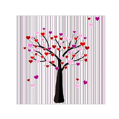 Valentine s Day Tree Small Satin Scarf (square)