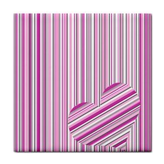 Pink Love Pattern Tile Coasters