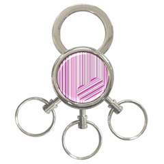 Pink Love Pattern 3-ring Key Chains by Valentinaart