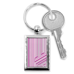 Pink Love Pattern Key Chains (rectangle)  by Valentinaart