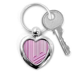 Pink Love Pattern Key Chains (heart)  by Valentinaart