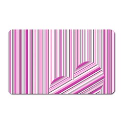 Pink Love Pattern Magnet (rectangular) by Valentinaart