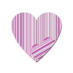 Pink Love Pattern Heart Magnet by Valentinaart