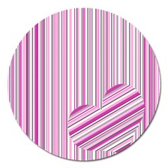 Pink Love Pattern Magnet 5  (round)