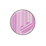 Pink love pattern Hat Clip Ball Marker Front