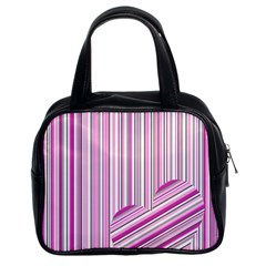 Pink Love Pattern Classic Handbags (2 Sides)