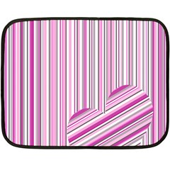 Pink Love Pattern Double Sided Fleece Blanket (mini) 