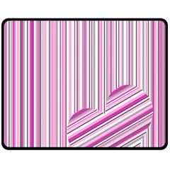 Pink Love Pattern Fleece Blanket (medium) 