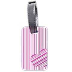 Pink Love Pattern Luggage Tags (two Sides)