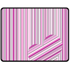 Pink Love Pattern Double Sided Fleece Blanket (medium) 