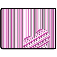 Pink Love Pattern Double Sided Fleece Blanket (large)  by Valentinaart