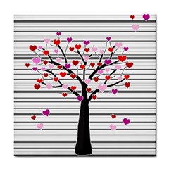 Love Tree Tile Coasters