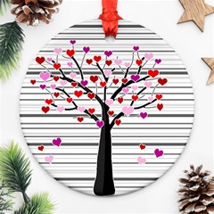 Love Tree Ornament (round) by Valentinaart