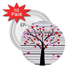 Love Tree 2 25  Buttons (10 Pack) 