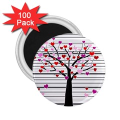 Love Tree 2 25  Magnets (100 Pack)  by Valentinaart