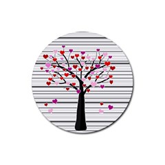 Love Tree Rubber Coaster (round)  by Valentinaart