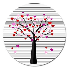 Love Tree Magnet 5  (round)