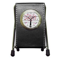 Love Tree Pen Holder Desk Clocks